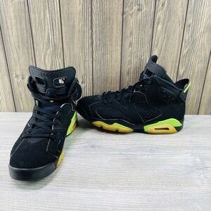 Air Jordan 6 Retro Black Volt Basketball Sneakers Men's Size: 9.5  "READ"
